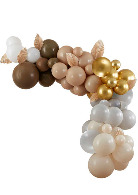 arche de ballons, ginger ray, guirlande de ballons, décors de ballons, Arche Guirlande de Ballons, Taupe, Caramel, Nude, Gold, Ginger Ray