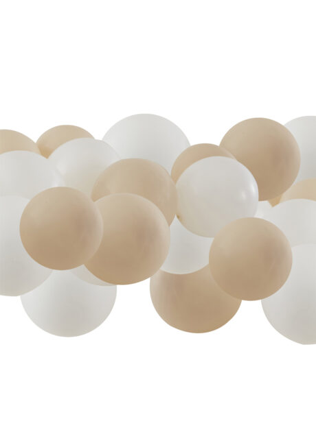 ballons latex, ginger ray, mini ballons, ballons ronds, 40 Ballons 5″ en Latex, Blancs et Nude, Ginger Ray