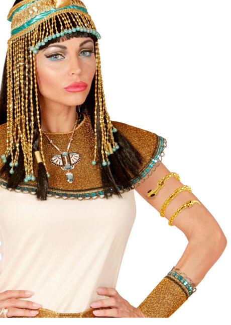 bracelet serpent égyptien, bracelet déguisement cléopatre, bijoux de déguisement, bracelet de fête, bracelet égypte, Bracelet Egyptien, Serpent Articulé Doré