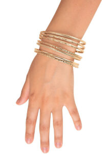bracelets dorés, bracelets oriental, accessoire oriental, Bracelets Dorés en Métal x 7