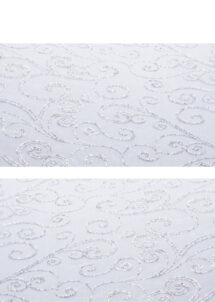 chemin de table noël, chemin de table organza, chemin de table paillettes argent, Chemin de Table Organza, Arabesques Argent