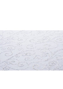 chemin de table noël, chemin de table organza, chemin de table paillettes argent