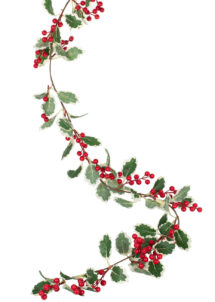 guirlande de houx, ginger ray, guirlande noel traditionnel, branchage de houx