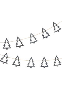 guirlande sapin, guirlande sapin bois, ginger ray, guirlande noel originale, guirlande noel sapins noirs