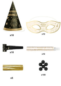 boite cotillons nouvel an, kit cotillons nouvel an, coffret cotillons nouvel an