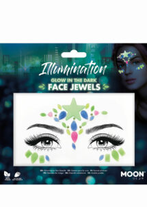 paillettes visage, strass à coller visage, paillettes visage phosphorescentes, paillettes fluo