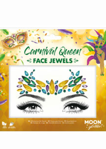 paillettes autocollantes, strass visage festivals, paillettes à coller, paillettes maquillage, Strass Autocollants Visage, Carnival Queen