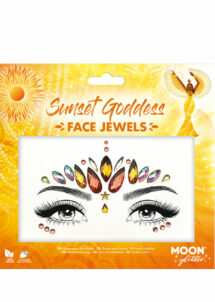 paillettes autocollantes, strass visage festivals, paillettes à coller, paillettes maquillage, Strass Autocollants Visage, Sunset Goddess