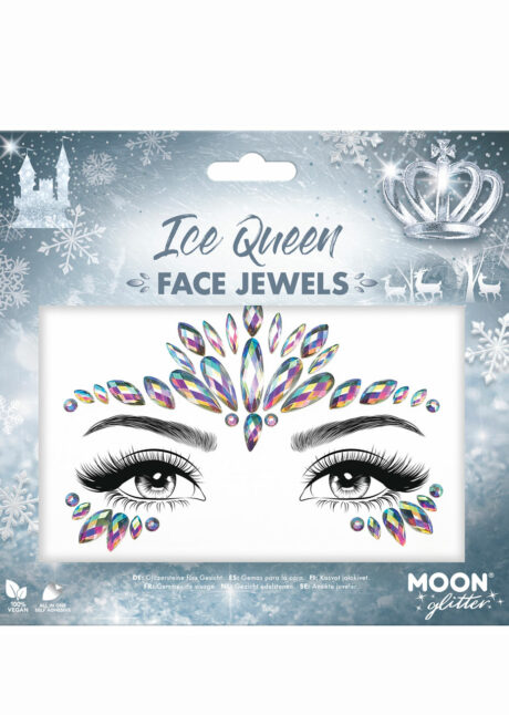 paillettes autocollantes, strass visage festivals, paillettes à coller, paillettes maquillage, Strass Autocollants Visage, Ice Queen