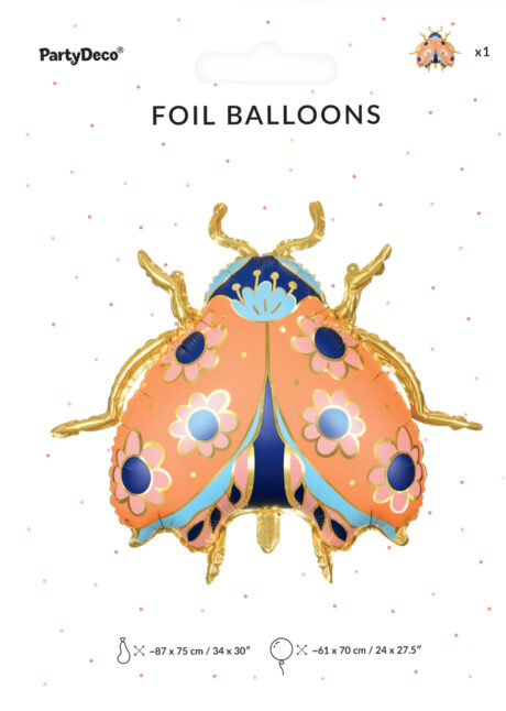 ballon coccinelle, ballon hélium, ballon décoration,, Ballon Coccinelle de Printemps, en Aluminium
