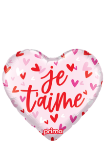 ballon coeur saint valentin, ballon je t'aime, ballon coeur hélium