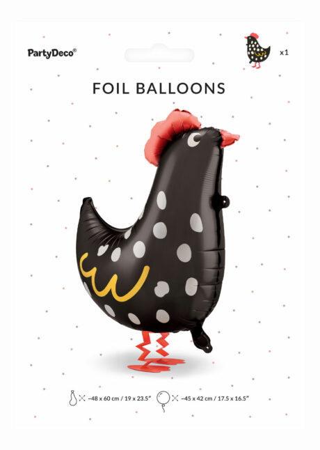 ballon coq, ballon poule, ballon marcheur, ballon helium, ballon baudruche, Ballon Marcheur, Coq, en Aluminium