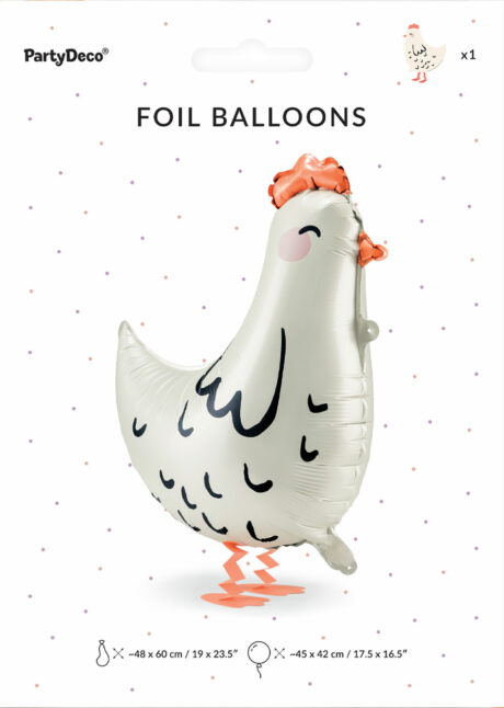 ballon marcheur, ballon poule, ballons animaux, Ballon Marcheur, Poule, en Aluminium