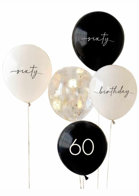 ballons 60 ans, anniversaire 60 ans, ballons hélium, Bouquet de Ballons Anniversaire 60 Ans, en Latex