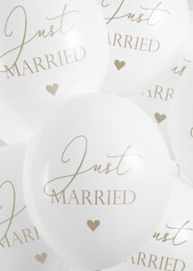 bouquet ballons mariage, ballons mariée, ballons pour mariage, Bouquet de Ballons Blancs Just Married