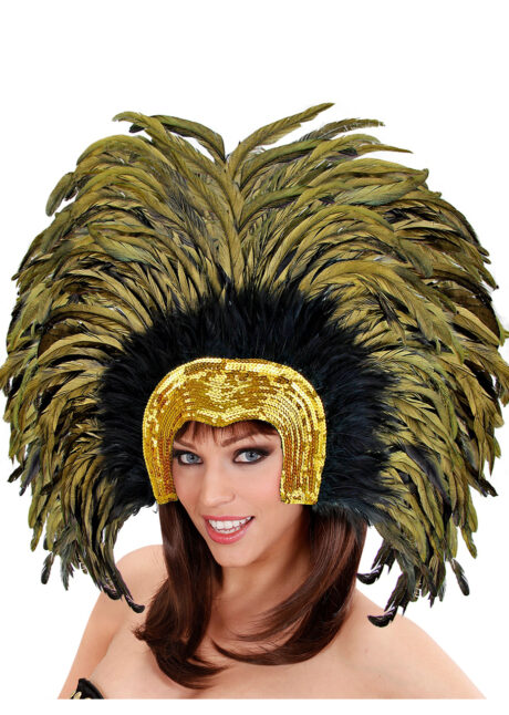 Coiffe en plumes carnaval brésilien : Accessoires samba