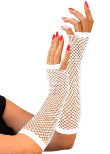 gants résille blanches, gants en résille, mitaines résille
