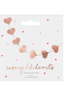 guirlande coeur, décorations coeurs, guirlande coeurs rose gold, Guirlande Coeurs Rose Gold