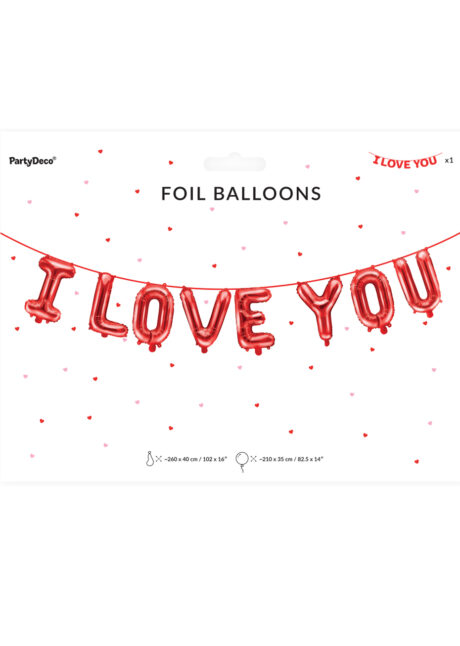 guirlande ballons I love you, guirlande de ballons lettres, Guirlande de Ballons I Love You