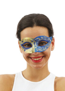 masque vénitien, loup vénitien, masque carnaval de Venise, masque vénitien paillettes bleues