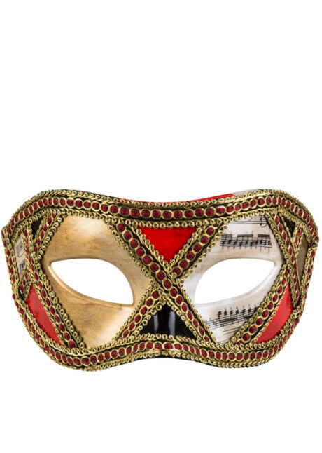 masque vénitien homme, loup vénitien notes de musique, masque carnaval Venise, Maestro Scacchi, Vénitien