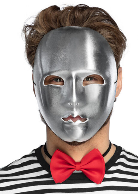 masque visage, masque de mime, masque visage entier, masque visage argent, Masque Visage Entier, Mime, Argent