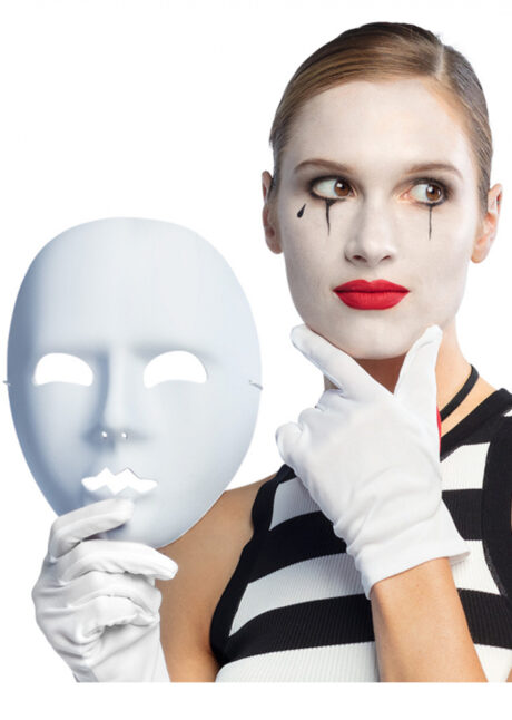 masque visage, masque de mime, masque visage entier, masque visage blanc, Masque Visage Entier, Mime, Blanc