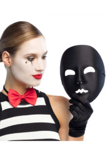masque visage, masque de mime, masque visage entier, masque visage noir