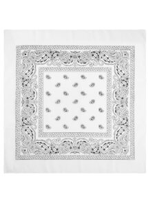 bandana cowboy, bandana de cowboy, foulard de cowboy, accessoires cowboys, soirée western, bandana blanc