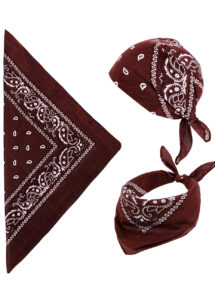 bandana cowboy, bandana de cowboy, foulard de cowboy, accessoires cowboys, bandana marron