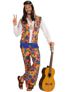déguisement hippie homme, costume de hippie, déguisement peace and love, Déguisement de Hippie Fleurs
