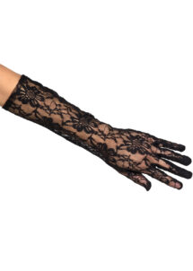 gants dentelle noire, gants noirs dentelle