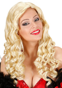 perruque blonde, perruque frisée, perruque bouclée, perruque blonde femme