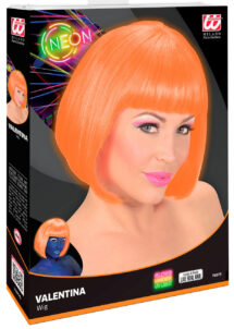 perruque orange fluo, perruque fluorescente, perruque orange, perruque phosphorescente