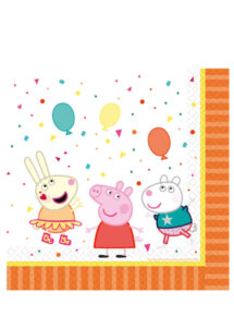 serviettes peppa pig, anniversaires Peppa pig, décorations Peppa pig, Vaisselle Peppa Pig, Serviettes x 16