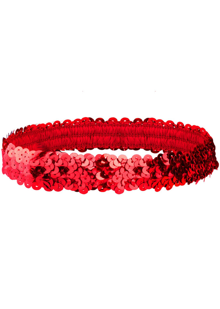 Bandeau Elastique à Sequins Rouges Aux Feux de la Fête Paris
