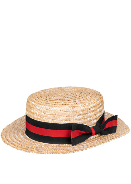 chapeau canotier, canotier en paille années 20, chapeau canotier luxe déguisement, accessoire canotier déguisement, canotier avec ruban, canotier années 30, Canotier Luxe, Maurice