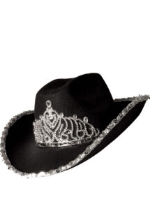 chapeau cowboy noir, chapeau cowboy couronne, Chapeau de Cowboy Glimmer, Noir