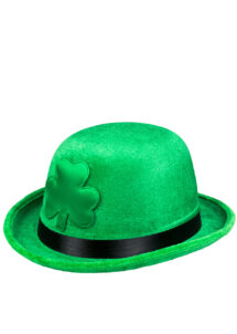 chapeau Saint Patrick, chapeau vert, chapeau melon, chapeau trèfles, Chapeau Saint Patrick, Melon Trèfle