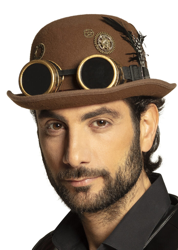 Chapeau Melon Steampunk, et Plumes Aux Feux de la Fête Paris
