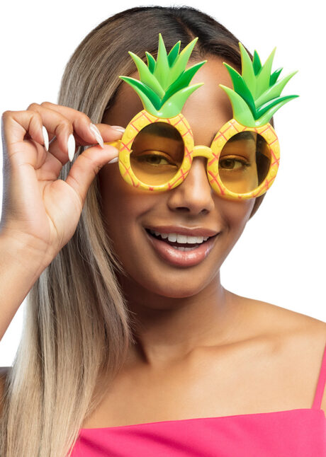lunettes ananas, lunettes tropicales, lunettes Hawaï, Lunettes Ananas