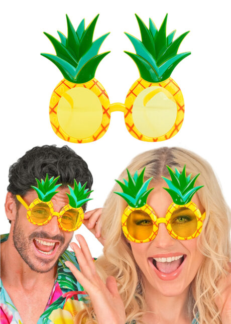 lunettes ananas, lunettes tropicales, lunettes Hawaï, Lunettes Ananas