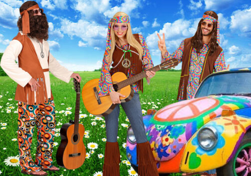 Soirée déguisement déco Hippies