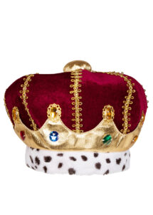 couronne de roi en tissu, couronne roi et reine, couronne de roi velours