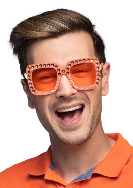 lunettes disco, lunettes paillettes, lunettes années 80, Lunettes Disco, Strass Paillettes, Orange