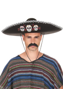 sombrero jour des morts, sombrero mexicain, chapeau jour des morts