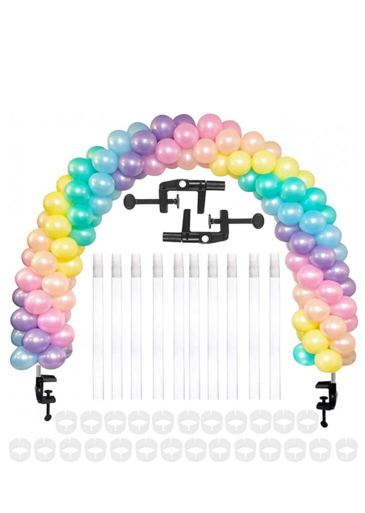 Arche De Décoration De Table Réglable Avec Pinces - Pour Ballons, Fleurs, Fêtes (Mariage, Anniversaire, Noël)