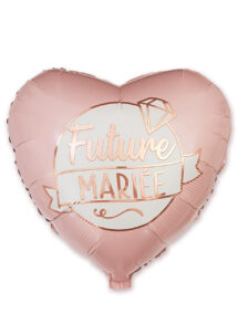 ballon evjf, ballon coeur future mariée, ballon coeur rose gold, décorations evjf, Ballon Coeur Future Mariée, en Aluminium