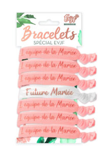 bracelets evjf, bracelets pour enterrement de vie de jeune fille, accessoires evjf, Bracelets EVJF, Equipe de la Mariée x 7
