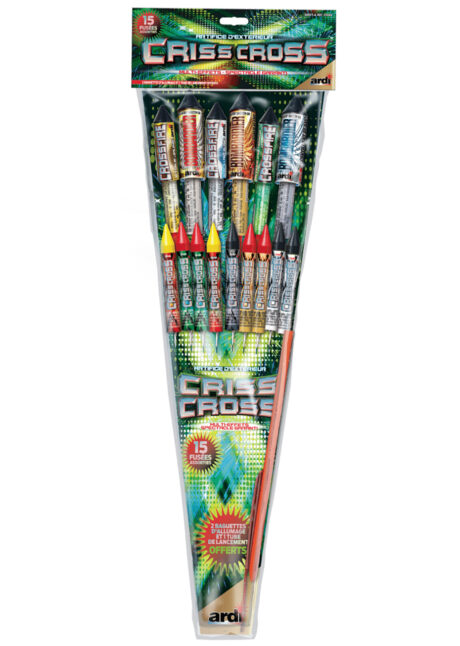 feux d'artifice, fusées d'artifice, fusées ardi, fusées pyrotechniques, Feux d’Artifices, Fusées Criss Cross